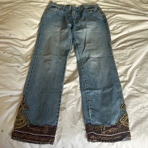 Vintage Embroidered Denim Jeans